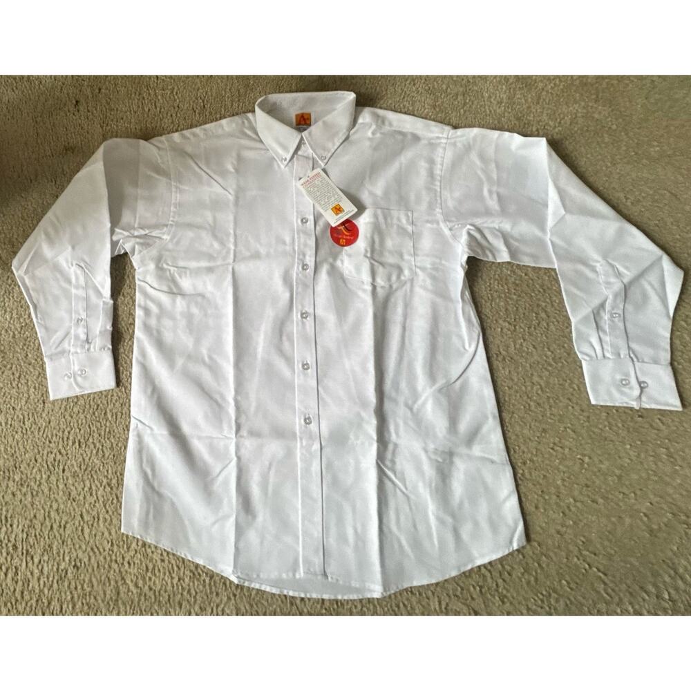 NWT A+ by SAI White Dress Shirt Mens Medium Long Sleeve Button Down